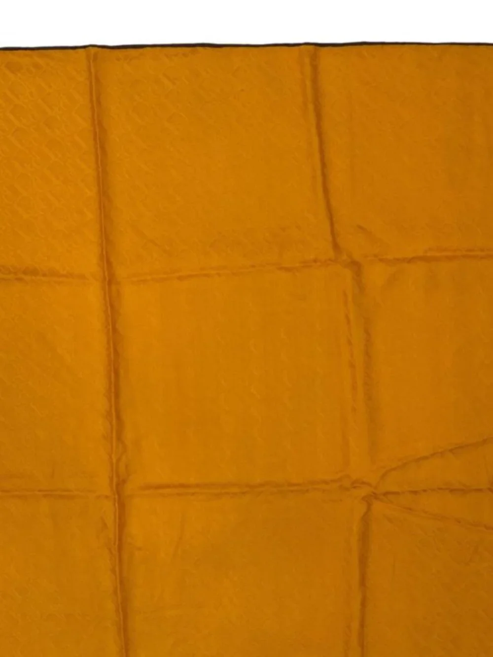 Dior Christian Scarf Silk Logo Trotter Pattern All Over Yellow